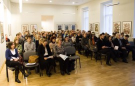 Konferencijos „Kultūros paveldo skaitmeninio turinio panaudojimo galimybės plėtojant Lietuvoje turizmą ir didinant muziejų lankytojų skaičių“ dalyviai. T. Kapočiaus nuotr.